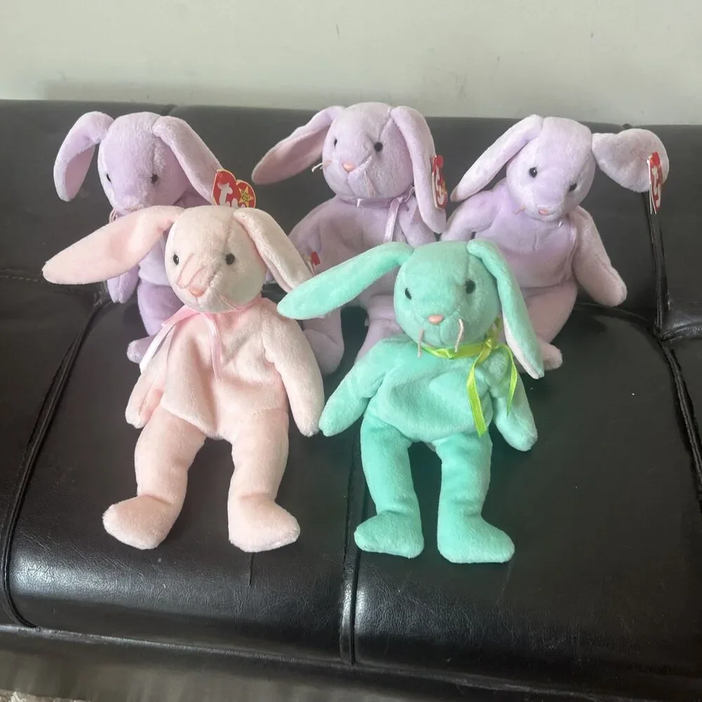 Ty Beanie Babies bunnies Hippie Hoppity Hippity Floppity 1996 Retired Rare
